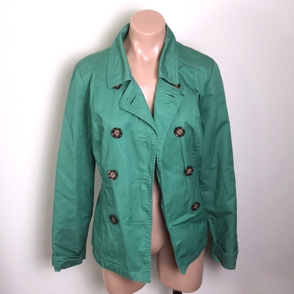 Merona Water Repellant Green Tortoise Jacket with Tie